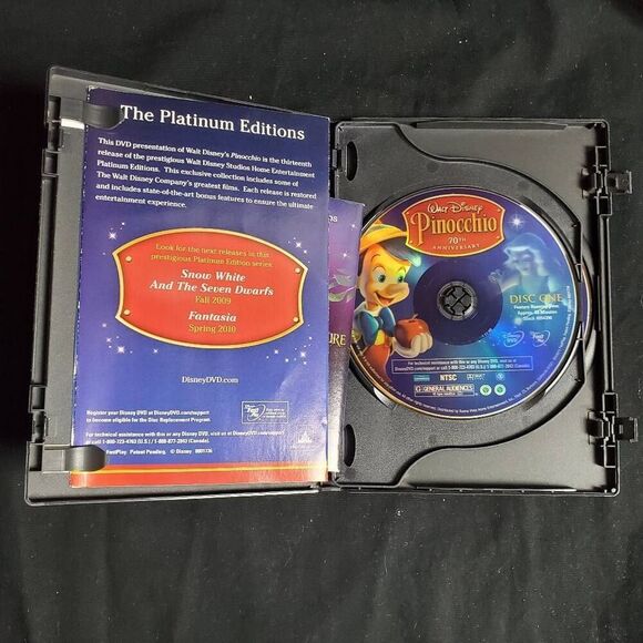 Walt Disney Pinocchio 70th Anniversary Platinum Edition 2-Disc DVD Set - Picture 2 of 5